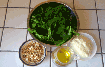 Ingredienti ricetta gnocchi al pesto di rucola