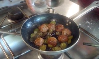 Polpette con uva