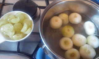 Procedimento ricetta arista con uva