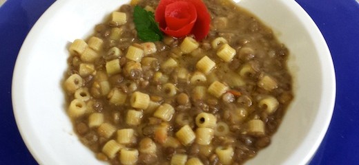 ricetta pasta e lenticchie